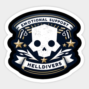 emotional support helldivers Sticker